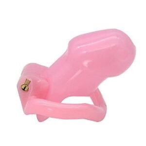 LOVEMEHONEY Male Chastity Device – Short Cage Pink | 18+ Adults Only MagicLock Padlock-Free System