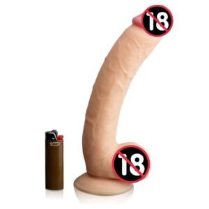 LOVEMEHONEY Big Dirk 11.5 Inch Realistic Silicone Massager with Suction Base & Harness Compatibility – Phthalate Free