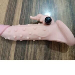 LoveMeHoney Dotted Reusable Condom with Vibration – Soft, Stretchable & Long-Lasting
