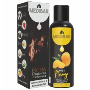LOVEMEHONEY Medibar Vibe Mango Flavor Intimate Lubricant & Massage Gel – 60ml | Fruity Body Glide for Smooth Experience
